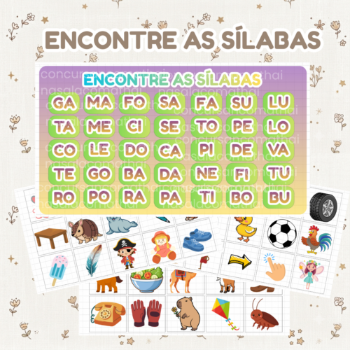 Encontre as Sílabas | Recurso para Alfabetização