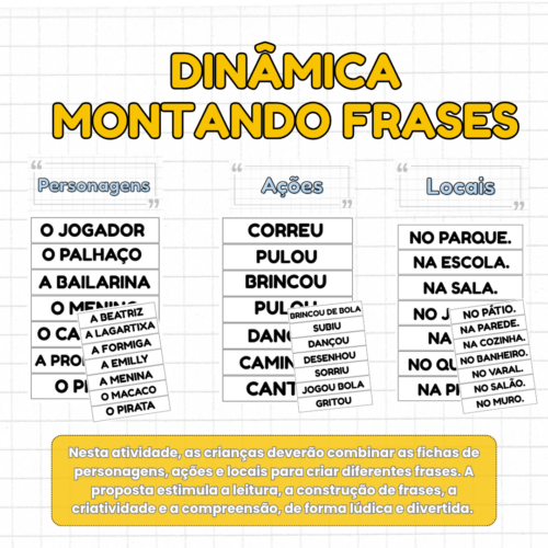 Dinâmica - Montando Frases